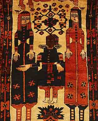 BACHTIAR,PERSIEN CA 330 X 116 CM. FLOR WOLLE.UM 1930.