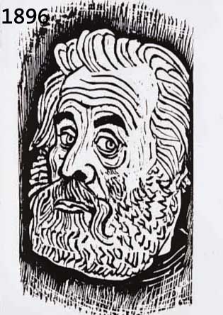 PANKOK, OTTO, SELBSTPORTRÄT, HOLZSCHNITT, HANDSIGNIERT, WVZ NR. 209, CA. 27 X 15 CM