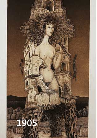 FUCHS, ERNST, PROF., GEB. 1930 WIEN, RADIERUNG, HANDSIGNIERT UND NUM. 7/60, CA. 41 X 19,5 CM