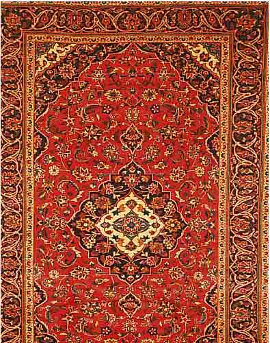 KESCHAN,PERSIEN CA 294 X 194 CM..EHZ 1-2 CA 10 JAHRE FLOR WOLLE.