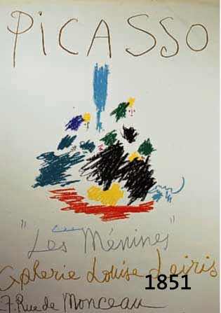 PICASSO, PABLO, 1881-1973, LES MENINES, GALERIE LOUISE LEIRIS 1959, FARBLITHOGRAPHIE, HANDSIGNIERT, ED. MOURLOT, CA. 66,5 X 48 CM, U.GL., R.