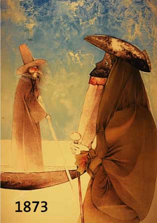BRUNI, BRUNO, VENEDIG, FARBLITHOGRAPHIE VON 1983, HAND- SIGNIERT UND NUM. 12/50, CA. 123 X 93 CM, PP, U.GL., R.