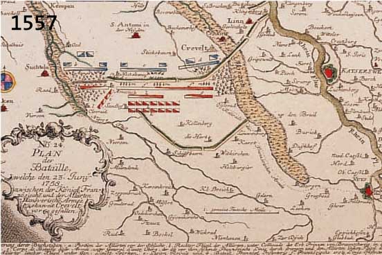 KONVOLUT VON 5 BLATT MIT KARTEN UND ANSICHTEN VON DÜSSELDORF, 1.) ALTKOLOR. KUPFERSTICH V. KRIEGS THEATHE O. VORSTELLUNG DER LAGER SCHLACHTEN ...