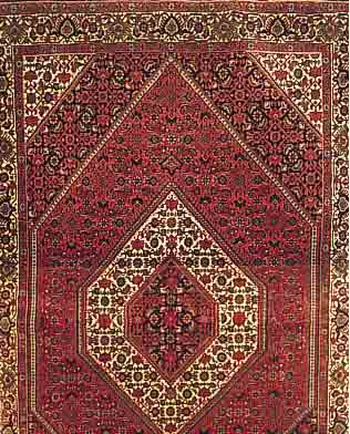 BIBIDJAR,PERSIEN CA 181 X 110 CM. .EHZ 3.FLOR WOLLE.CA 10 JAHRE.HAT ABRASCH!.