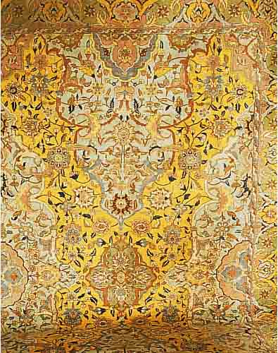 TÄTÄBRIZ,PERSIEN, CA 433 X 257 CM. .FLOR WOLLE. EHZ 3.CA 40 JAHRE.