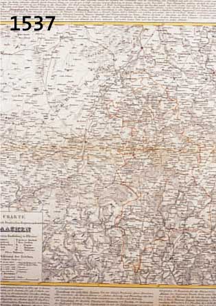KONVOLUT VON 4 BLATT KARTEN UND ANSICHTEN VON AACHEN, 1.) ALTKOLOR. LITHO KARTE CHARTE VOM KÖNIGL. REGIERUNGSBEZIRK AACHEN MIT 11 KREISEN AUS DEM ...
