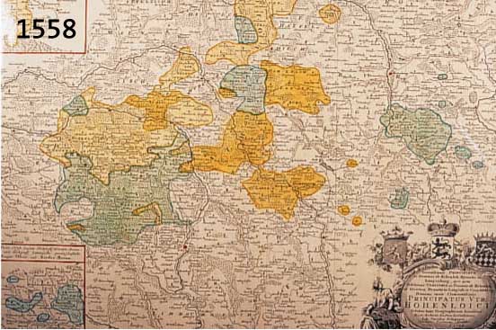 ALTKOLOR. KUPFERSTICHK. V. HOMANN ERBEN, CA. 1743, PRINCIPATUS HOHENLOCI, MIT GR. TITELLEISTE OBEN, LI. O. INSETKARTE DER GLEICHEN, RE. U. ...