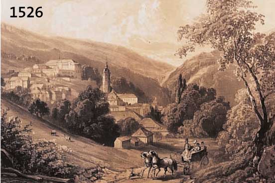 KONVOLUT MIT 4 GETÖNTEN LITHO. VON BADEN- BADEN, 1.) GETÖNTE LITHO. VON BADEN-BADEN (BADE CHEMIN DE FREMERSBERG) V. COIGNET, PARIS, CA. 1858 ...