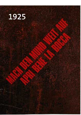 BEUYS, JOSEPH, 1921-1986, MACH DEN MUND WEIT AUF, APRI BENE LA BOCCA, SIEBDRUCK AUF KORRODIERTER METALLPLATTE, MITTIG UNTEN HANDSIGNIERT, CA. 48 X ...