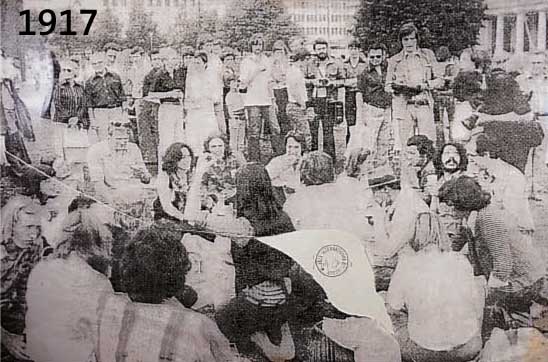 BEUYS, JOSEPH, 1921-1986, INCONTRO CON GIOVANE, KASSEL, 1974, SIEB- SDRUCK AUF DÜNNEM PAPIER, VON J. BEUYS GE- RISSEN UND DIE FEHLSTELLE MIT ...