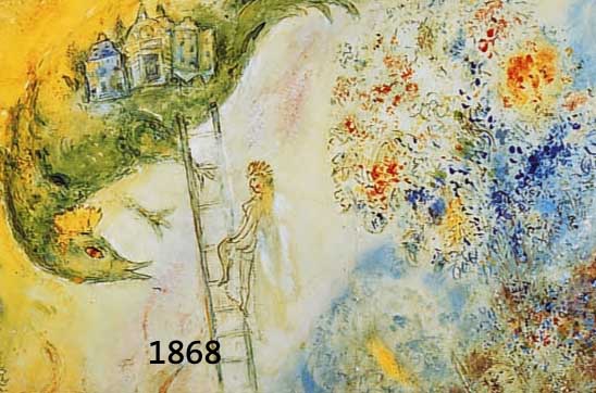 Chagall, Marc, 1887-1985, vier Farboffsets aus: Ballett von 1969 nach Aquarellen von 1942, Mourlot Paris, DoppelblÄtter mit Bugfalten