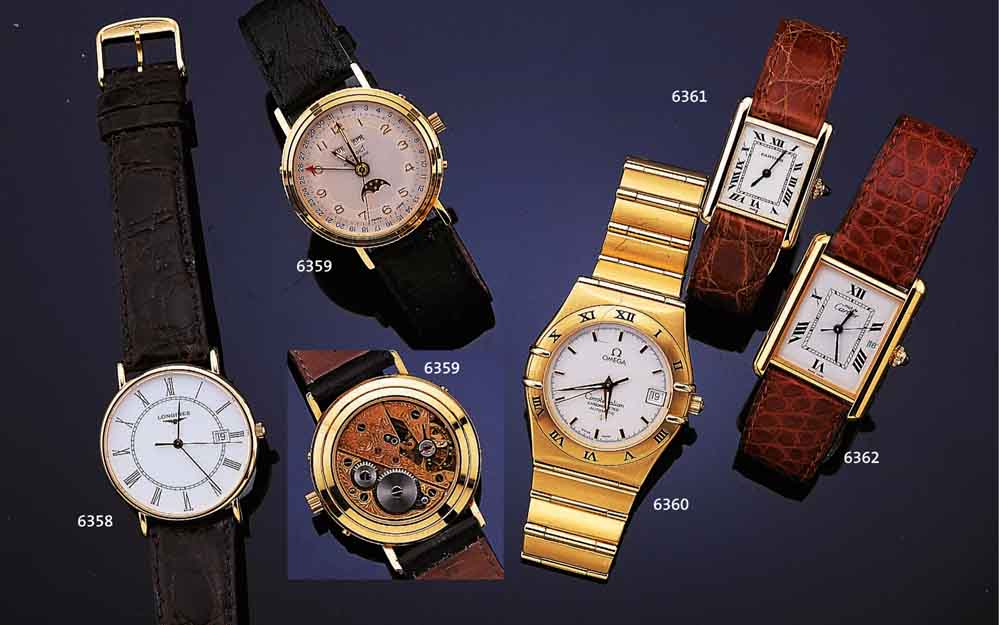 BENEDICT HERRENARMBANDUHR, MIT VOLLKALENDER- ANZ. INCL. MONDPHASE, MOD. SUPER DE LUXE, METALLGEH. HARTVERG., BEIDS. SAPHIRVERGL., RAND GERÄNDELT, ...