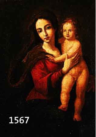 UNBEKANNTER KÜNSTLER, 17./18. JH., NIEDERLANDE, MADONNA MIT KIND, ÖL/PAPPE, KRAKELIERT, UNSIGN., 26 X 36 CM, R.