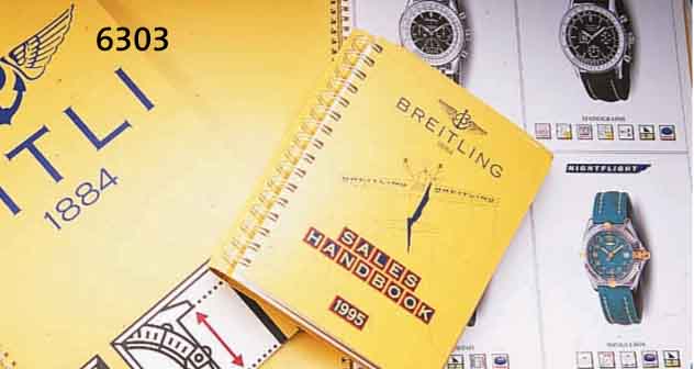 3-TEILIGES BREITLING INFOSET, BESTEHEND AUS SALES HANDBOOK VON 1995 M. FARBABBILDUNGEN U. 2 UHRWERKS- U. FUNKTIONSTABELLEN, REICHHAL- TIGES ...