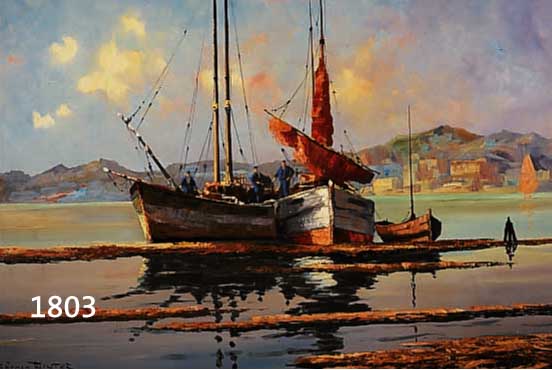 WINTER, JÜRGEN, MITTE 20. JH. ÖL/LWD., FISCHER AM STRAND, SIGNIERT, 50 X 70 CM, RAHMEN