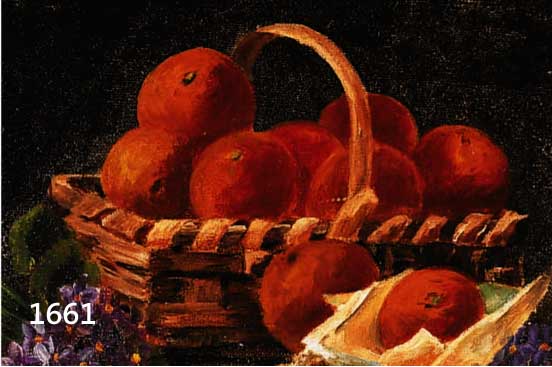 UNBEKANNTER KÜNSTLER, MITTE 20. JH. STILLEBEN MIT OBSTKORB UND VEILCHEN, ÖL/LWD. 21 X 27 CM, RAHMEN