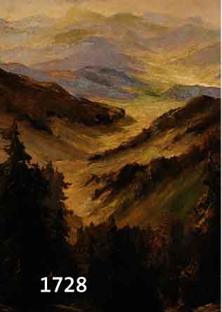HEIM, OTTO, HÜGELIGE LANDSCHAFT MIT TANNEN, ÖL/HARTFASER, LI. U. SIGN., CA. 69 X 60 CM, R.