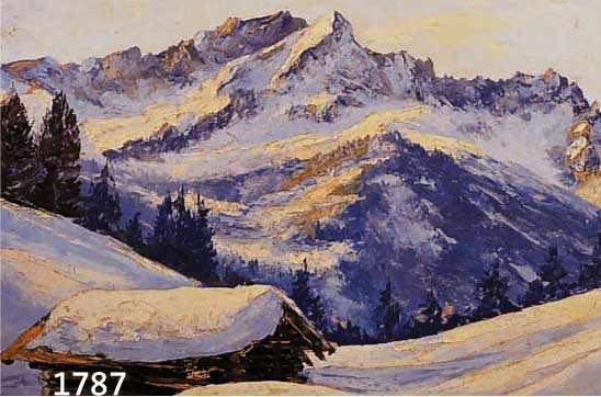 HEIM, OTTO, WINTERLANDSCHAFT IM GEBIRGE, ÖL/MALKARTON, RE. U. SIGN., CA. 39 X 49 CM, R.