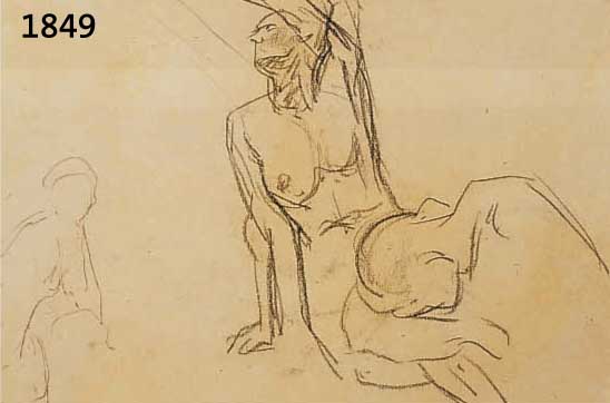 LIEBERMANN, MAX, 1847-1935 BERLIN, AKTZEICHENSCHULE, KOHLEZEICHNUNG, CA. 25 X 33 CM, PP, UNT. GL., RAHMEN, GUTACHTEN VON PROF. IMIELA