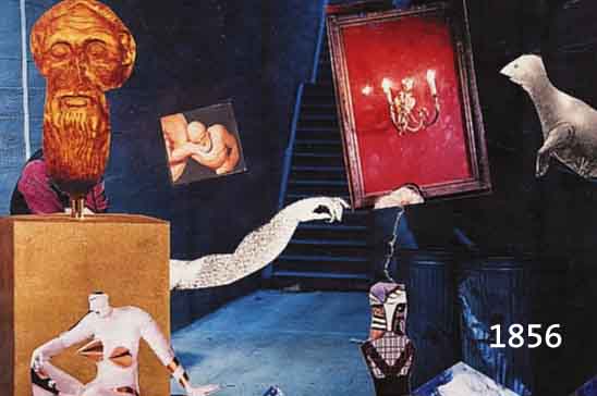 PETHGE, RÜDIGER, INNERE EXPOSITION, COLLAGE, HANDSIGN. UND DAT. 89, BETITELT, CA. 23,5 X 27,5 CM, PP, U.GL.,R.