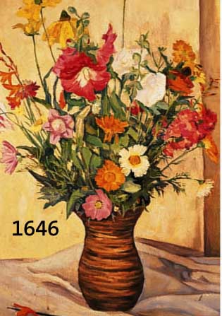 GRÄBNER, LUDWIG, DATIERT 1946, STILLEBEN MIT WIESENBLUMEN, ÖL/LWD, RE. U. SIGN. UND DAT., CA. 70 X 55 CM, R.