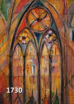 ARLT, FRITZ, 1887 WALDENBERG-1966 MÜNCHEN, KIRCHENINTERIEUR, PASTELLKREIDE AUF PAPIER, RE. U. SIGN., CA. 47 X 37 CM, PP, U.GL., R.