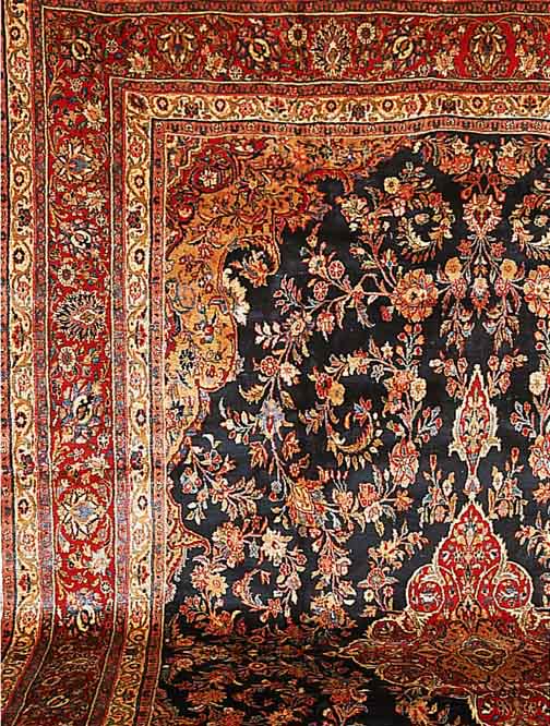EKEKBATAN, PERSIEN, 559 X 370CM, EHZ 2 FLOR WOLLE, CA.30 JAHRE