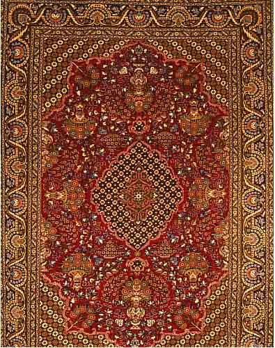 GHGHOM, PERSIEN, 287 X 200CM, EHZ 2 FLOR WOLLE, CA.40 JAHRE