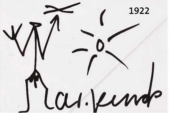 PENCK, A.R., GEB. 1939, FIGUR UND SONNE, FILZSTIFTZEICHNUNG AUF PAPIER, HANDSIGNIERT, CA. 10,5 X 14,5 CM, PP, U.GL. (GESPRUNGEN), R.