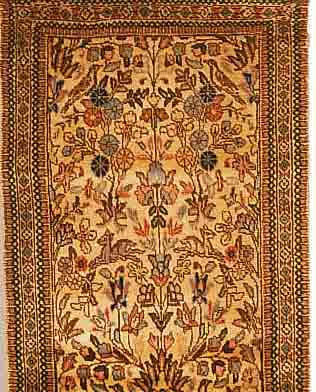 TÄBRIZ TABATABAI,PERSIEN CA 170 X 69 CM.. FLOR WOLLE.EHZ 3.CA 20 JAHRE.