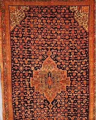 BIDJAR,PERSIEN CA 223 X 149 CM..FLOR WOLLE. EHZ 3.CA 50 JAHRE.