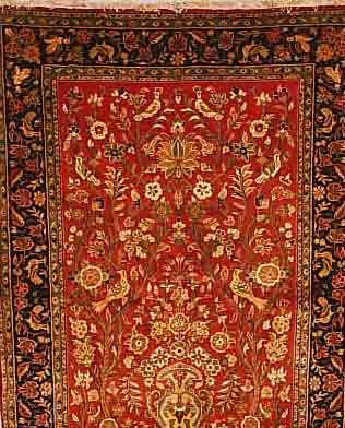 GHGHOM KORK,PERSIEN CA 209 X 138 CM. .FLOR KORK WOLLE.EHZ 2.CA 20 JAHRE.