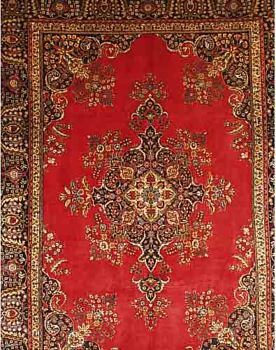 TÄTÄBRIZ,PERSIEN CA 397 X 296 CM. .FLOR WOLLE. EHZ 3.CA 40 JAHRE