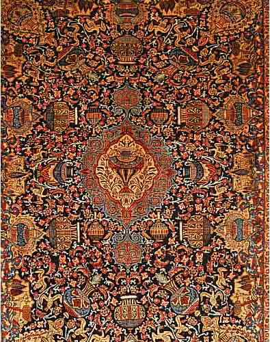 KASCHMAR,PERSIEN CA 277 X 200 CM.,FLOR WOLLE EHZ 3.CA 30 JAHRE.