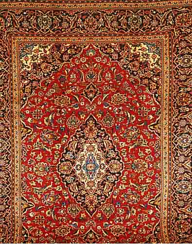 KESCHAN,PERSIEN.CA 347 X 244 CM..FLOR WOLLE EHZ 2.CA 10 JAHRE.