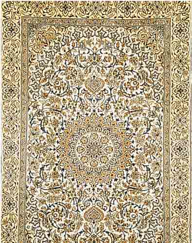 NANAIN,PERSIEN, CA 294 X 194 CM. .FLOR WOLLE MI SEIDE EHZ 1-2.CA 5 JAHRE.