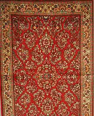 SAROGH,PERSIEN CA 212 X 135 CM..FLOR WOLLE. EHZ 2.CA 20 JAHRE.