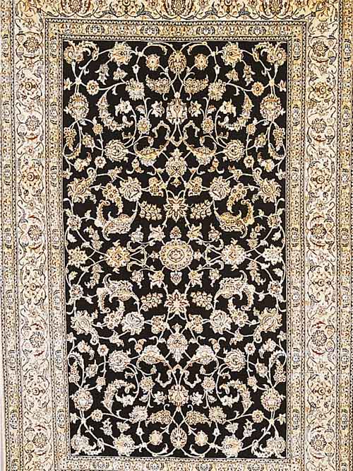 NANAIN FEIN,PERSIEN CA 233 X 145 CM. .FLOR KORK WOLLE MIT SEIDE.EHZ 1-2.CA 1 MIO KN/QM.10JAHRE