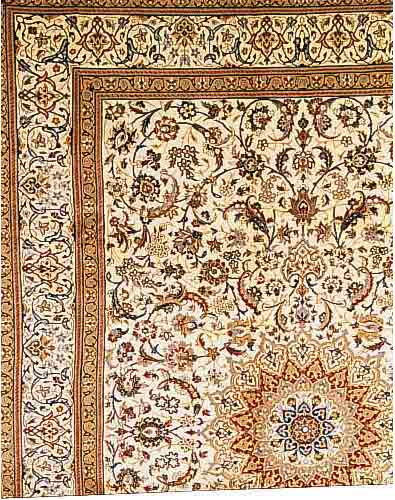 NANAIN,PERSIEN CA 400 X 293 CM. .FLOR WOLLE MIT SEIDE.CA 10 JAHRE.EHZ 2.