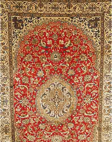NANAIN,PERSIEN CA 305 X 204 CM. .FLOR WOLLE MIT SEIDE.EHZ 3.CA 20 JAHRE.
