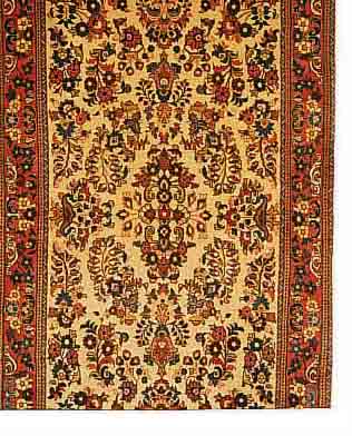 SASAROGH,PERSIEN CA 222 X 150 CM. .FLOR WOLLE. EHZ 2.CA 20 JAHRE