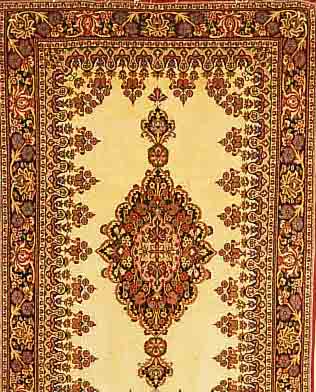 GHOM KORK,PERSIEN CA 207 X 136 CM..FLOR KORK -WOLLE.EHZ 2.CA 10 JAHRE.