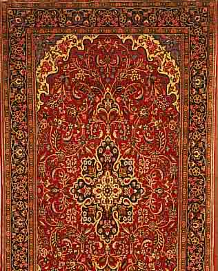 GHGHOM KORK,PERSIEN CA 197 X 111 CM. .EHZ 2. FLOR KORKWOLLE.CA 20 JAHRE.