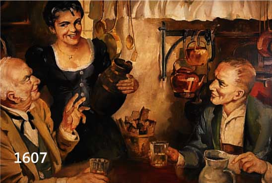 SPEIER, PETER-ALBERT, DEUTSCHER MALER, 50ER JAHRE, BEIM WEIN, ÖL/LWD, RE. U. SIGN., CA. 60 X 80 CM, R.