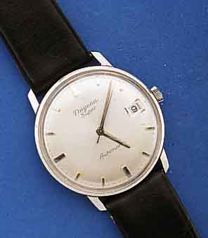 KONVOLUT: 2X DUGENA HERRENARMBANDUHREN, UN- GETR. LAGERWARE, VERSCH. FERTIGUNGSKONZEPTE U. FERTIGUNGSZEITEN, BEIDE EDELST., BEIDE LEDER- BD., 1X ...