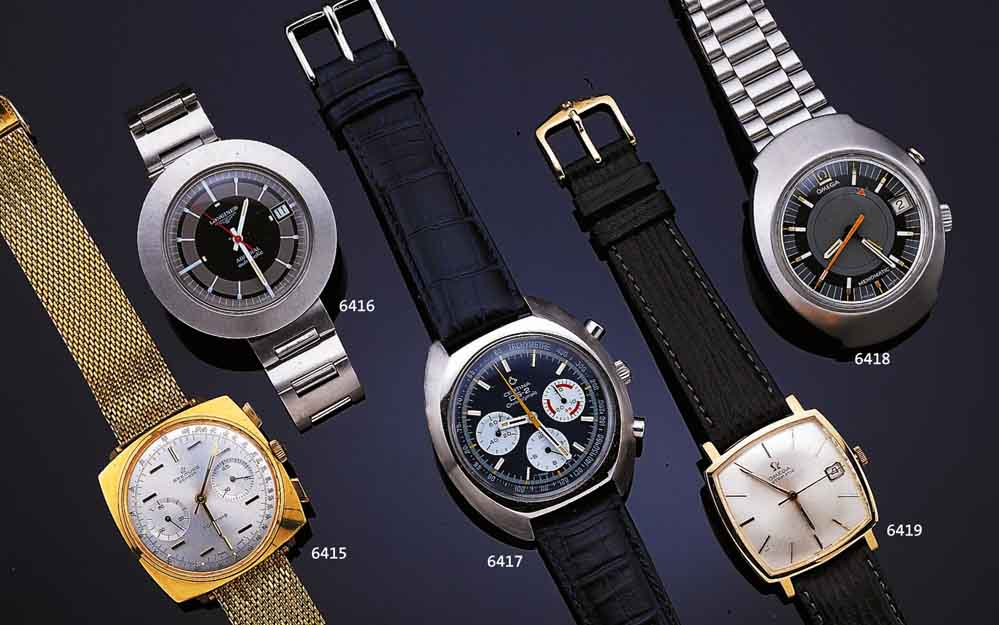 BREITLING ARMBANDCHRONOGRAPH TOP TIME, SCHWEIZ UM 1966, METALLGEH. IN CARREE-CAMBRE- FORM HART-VERG., EDELST.BOD. U. GLASRD. AUFGE- DR., VERS. BL., ...