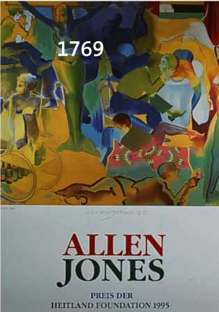 JONES, ALLEN, PLAKAT ZUR AUSSTELLUNG BOMANN-MUSEUM CELLE 1995, HANDSIGNIERT, CA. 59 X 42 CM