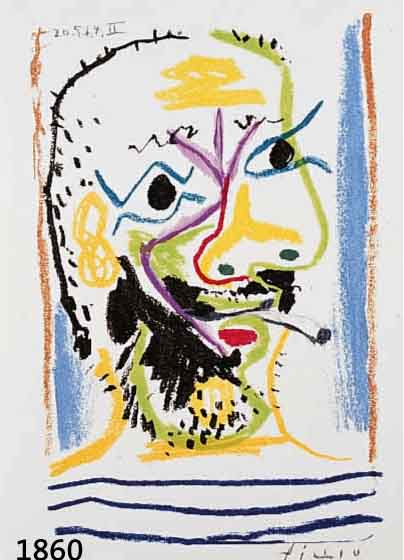 PICASSO, PABLO, 1881-1973, FARBLITHOGRAPHIE AUS: LE GOUT DE BONHEUR, HANDSIGNIERT, BLATTGR. CA. 32,5 X 25 CM