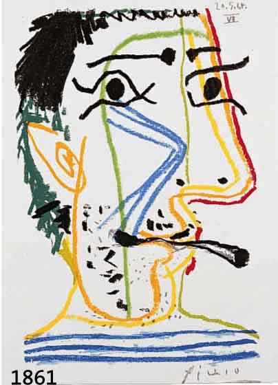 PICASSO, PABLO, 1881-1973, FARBLITHOGRAPHIE AUS: LE GOUT DE BONHEUR, HANDSIGNIERT, BLATTGR. CA. 32,5 X 25 CM