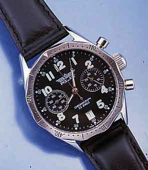KONVOLUT: 2X POLJOT HERRENARMBANDUHREN, RUS. PRODUKTION UM 1995, 1X CHRONOGRAPH, DESIGN JUNGHANS, 50ER JAHRE, HIER MIT POLJOT KAL. 3133, ...